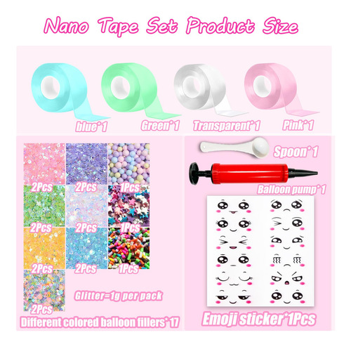Kit Completo De Cinta Burbujas Adhesivas Para Niños 2 Unidad Rosa