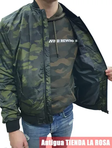 Campera De Abrigo Hombre Color Militar Impermeable