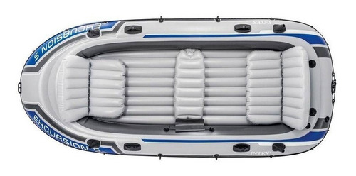 Bote Inflável Intex Excursion 5 Com Suporte De Motor Remos