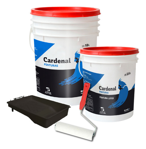 Pintura Latex Pared Exterior Interior A/h Cardenal 18+3,6 Lt