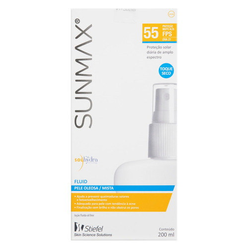 Imagem 1 de 1 de Protetor solar Sunmax Toque Seco FPS55 200 ml