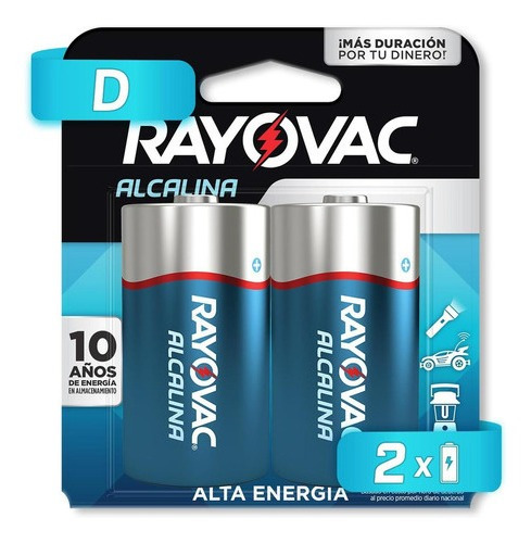 Pila Rayovac Alcalina D Con 2 Unidades 1.5v 813-2la.01