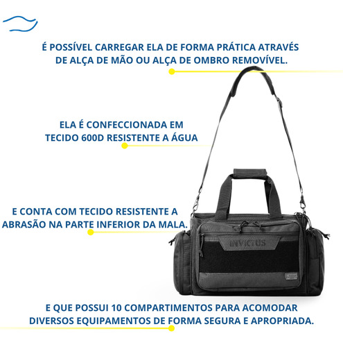Mala Invictus Arsenal 10 Compartimentos 24 Litros Rang Bag