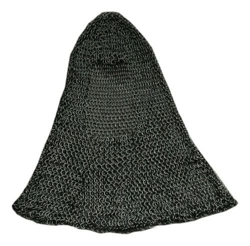 Negro Chainmail Coif Steel Chainmail Headpiece