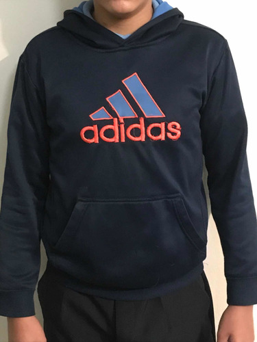 Sueter Chaqueta adidas Talla 16 Niño Azul Oscuro Con Capucha