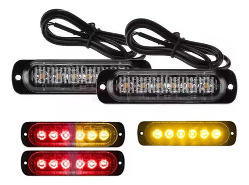 X2 Luz Estroboscópica Led Advertencia Auto 4x4 Coche Moto