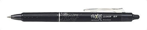 Roller Pilot ERASABLE Clicker color preto clicker exterior linha fina 0,7 mm solto - unidade de 1