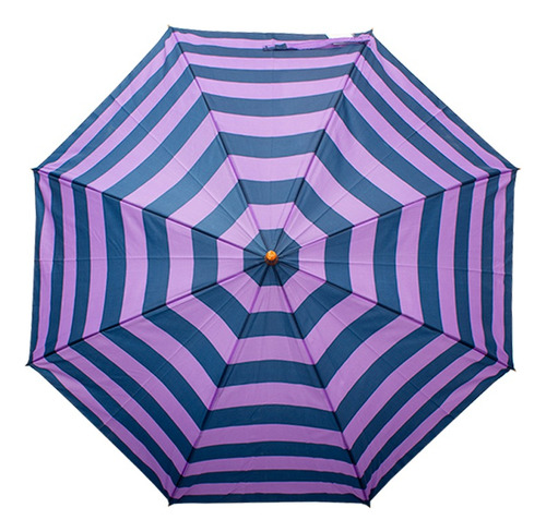 Paraguas Semiautomático Económico Tipo Bastón Colores Lisos Color Morado Diseño De La Tela Estampado