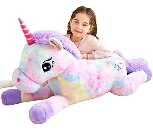 Ikasa Unicornio Gigante De Peluche De Peluche, Grandes Y Lin