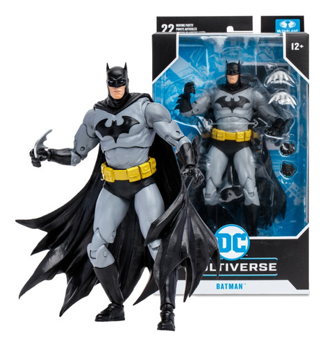 Muñeco Batman Hush Negro Y Gris Dc Multiverse Mcfarlane