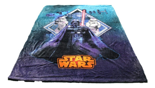 Cobertor Individual Star Wars Providencia Super Soft Color Azul Diseño De La Tela Estampado