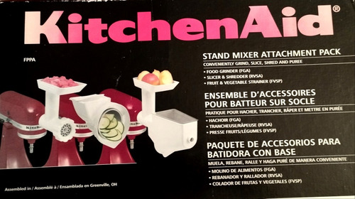 Accesorios Para Procesador Kitchenaid. Kit De 3 Componentes.