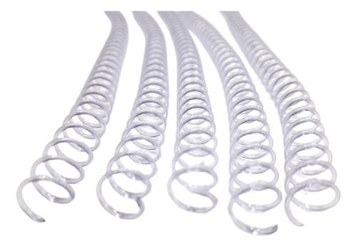 100 Unds Espiral De Encadernação Transparente 12mm 70 Folhas