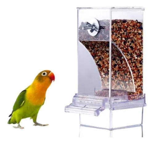 Automático Comedero Para Jaulas De Pájaros Acrílica