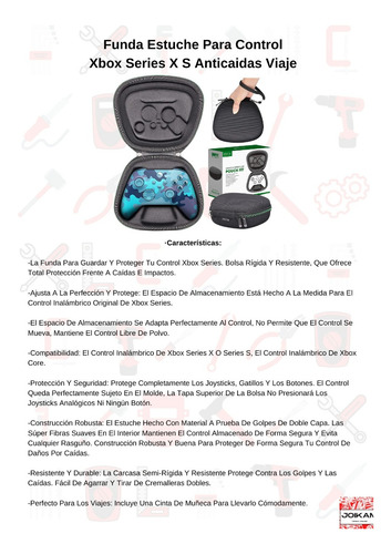 Funda Estuche Para Control Xbox Series X S Anticaidas Viaje