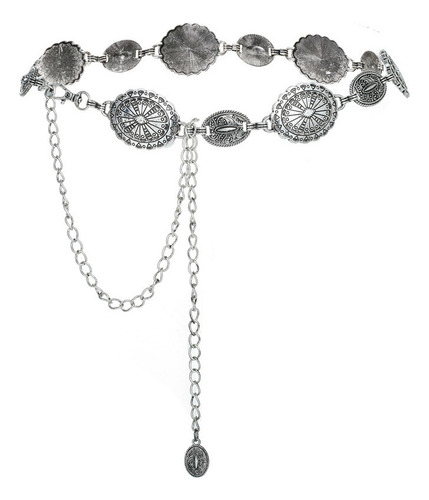Cinturón De Metal Mujer Punk Chic Con Cadena De Cintura