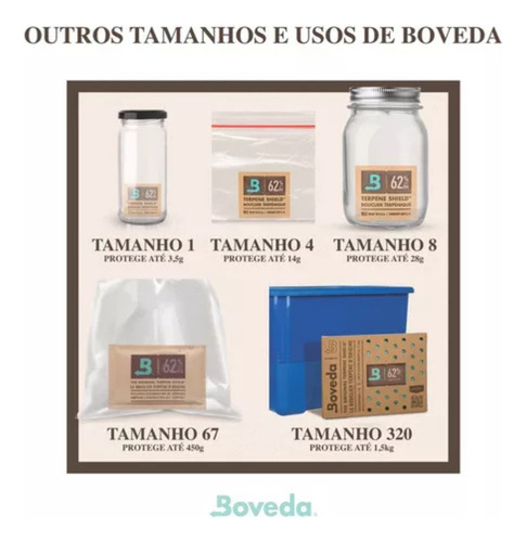 Boveda 62% - 8g Kit C/3un Umidificador Ervas E Fumos