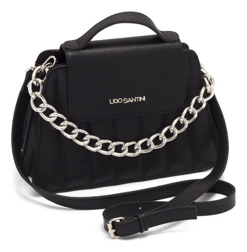 Cartera Angela - Negro Cuero Vacuno Ugo Santini