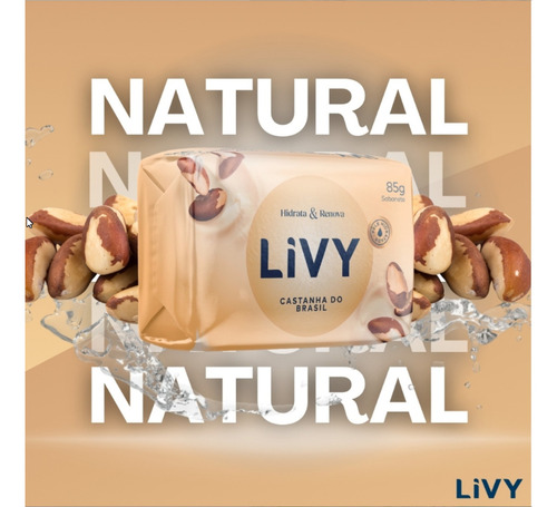 Sabonete Livy Castanha Do Brasil 6 Barras De 85gr