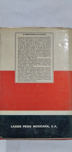 Libro El Imperio Romano De Mussolini / Denis Mack Smith (Usado)