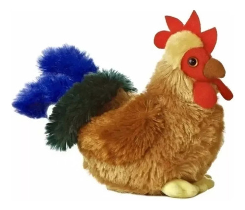 Gallo De Peluche Cocky Gallina Rooster Aurora Mini Flopsie Color Marrón