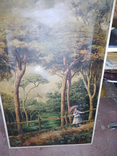 Pintura Al Óleo En Tela Enmarcado Paisaje ! Oferta!