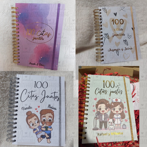 Libro Tamaño A4 100 Citas Juntos Personalizado