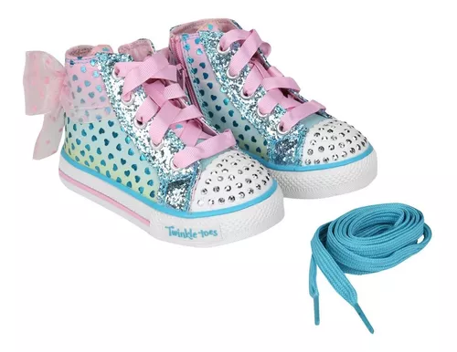 Perceptivo Marcha mala Sumergido Tênis Infantil Skechers Twinkle Toes Pixie Bunch C/ Luz Led | Frete grátis