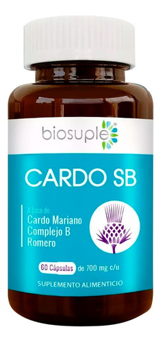 Cardo Mariano Multivitaminico Biosuple Detox 60caps 700mg Sabor Sin sabor