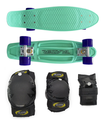 Patineta Modelo D2 Estilo Penny Para Cruiser + Protecciones