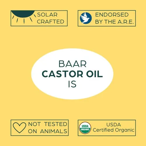 Aceite De Ricino Baar Organic Prensado En Frío 946 Ml Para L