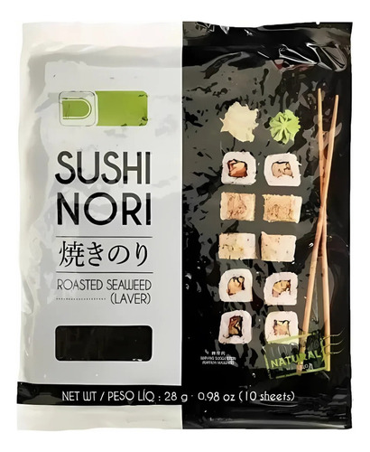 Alga Marinha Nori Crocante Para Sushi Temakis