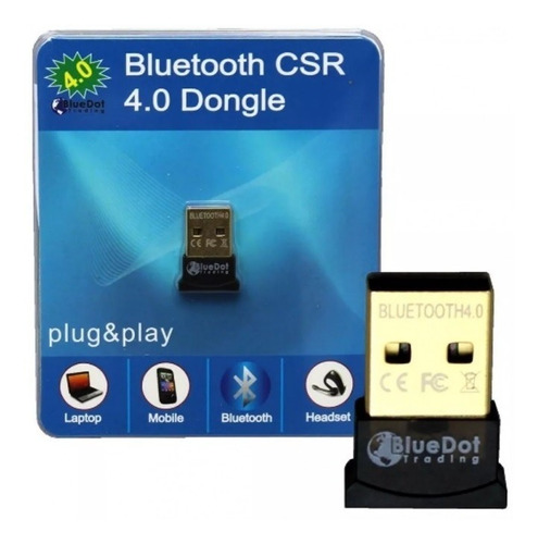 Adaptador Receptor Usb Bluetooth 4.0 Pc Notebook