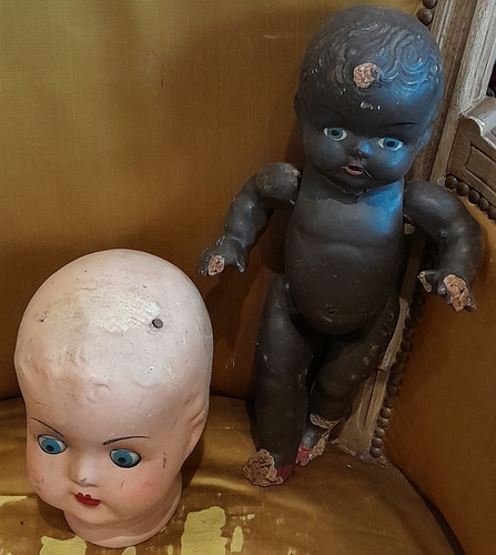 Muñeco Famil Argentina Bebote Negro Y Cabeza Muñeca