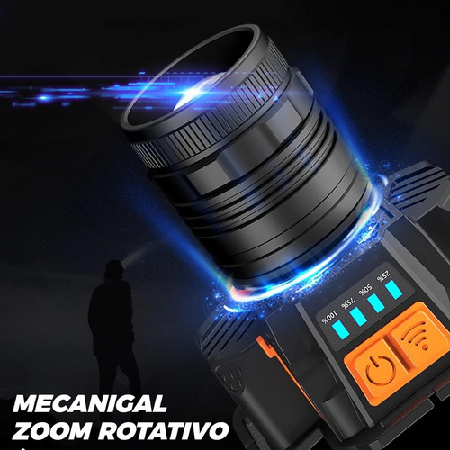Lanterna Para Cabeça A Prova D'água Led Sensor Potente Forte