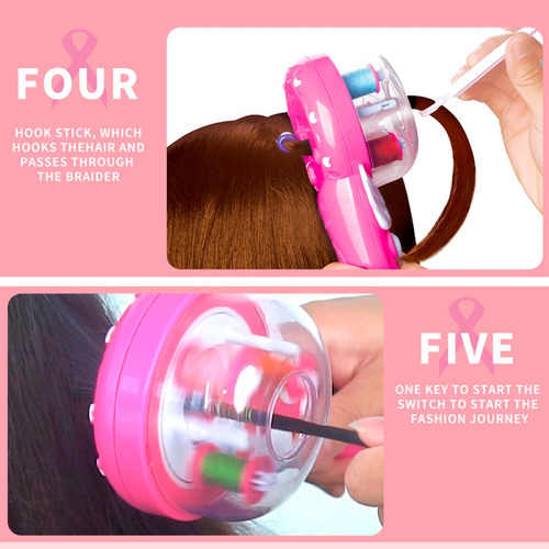 Imagen 5 de 9 de Trenzadora De Cabello Automática Para Niños Trenzadora De Ca