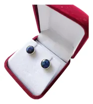 Comprar Aros Plata 925 Apegados Piedras Naturales Lapislázuli