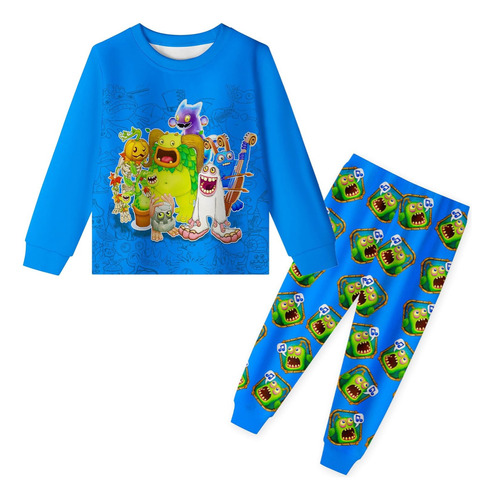 Singing Monsters Niños Pijama Disfraz 2 Piezas