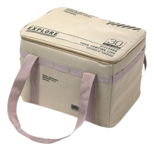 Bolsa De Almacenamiento Para Acampar, Bolso De Mano, Beige