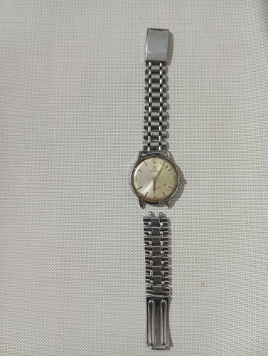 Reloj Delbana A Cuerda Antiguo. Funcionando Plateado Plateado Beige (Usado)