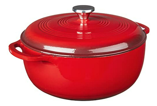 Olla Holandesa De Hierro Fundido Esmaltado 7.5 Qt - Rojo Esp