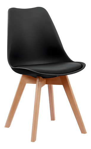 Cadeira Para Mesa De Jantar Charles Eames Wood Eiffel Design Cor da estrutura da cadeira Preto