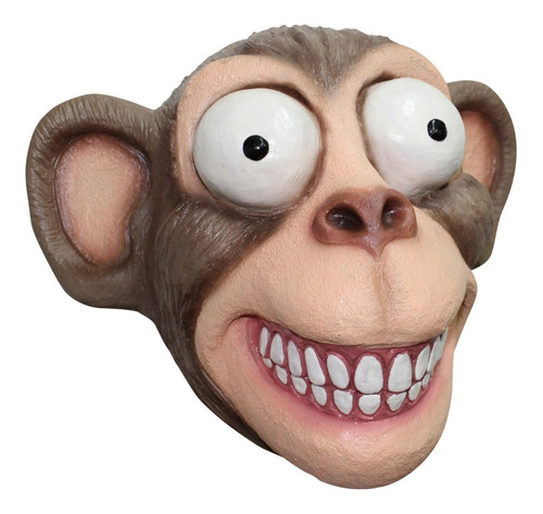 Máscara Látex De Mono Chango Animal Divertido Chimp Ghoulish Color Café