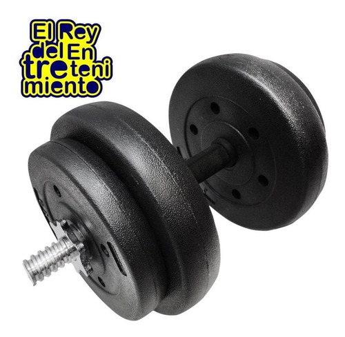 Set 2 Mancuernas Macizas + Barra 1.5m + 20 Kg Pesas - El Rey