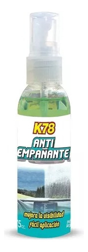 Anti Empañante Liquido Vidrios Parabrisas Espejos 75cc K78 