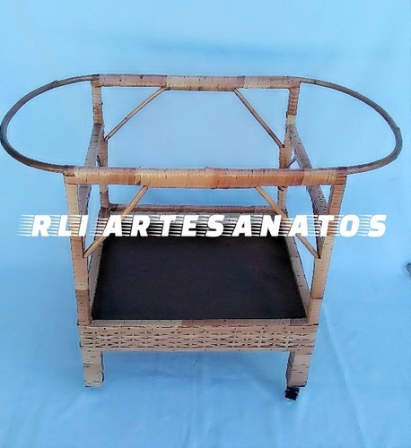 Novo Berço Moisés Trançado Com Protetor Suporte Com Rodas