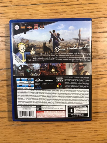 Jogo Ps4 - Fallout 4 (mídia Física) Envio Imediato
