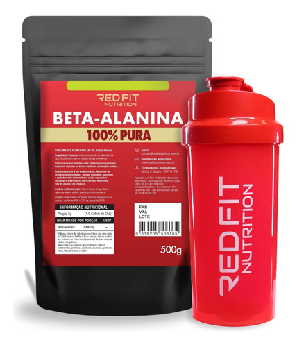 Red Fit Nutrition Beta-alanina 500g Sabor Natural