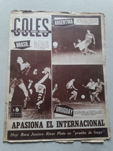 Revista Goles Nº 650 Enero 1961 River Nacional - Flamengo