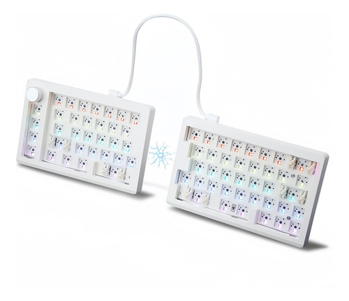 Teclado Mecánico Gmk70 Dividido Via Programable 65% Inalámbr Color Del Teclado Idioma